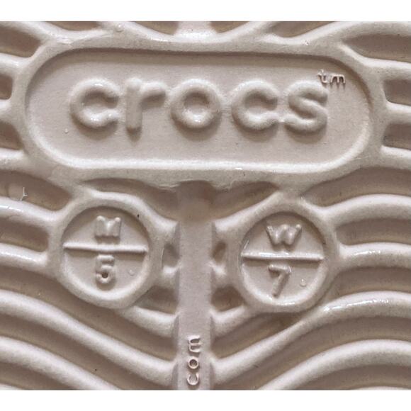 Crocs unisex platform off court clog sandals, pink clay, slip on, W 7 M 5 - Picture 8 of 9